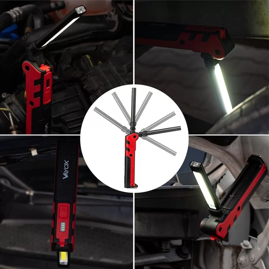 Linterna de trabajo LED recargable LED/5W/5V IPX2 360 brillante 2000 mAh