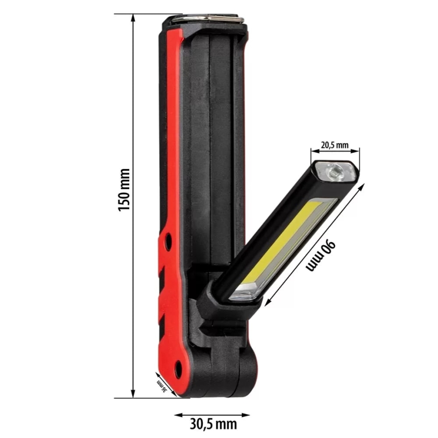 Linterna de trabajo LED recargable LED/5W/5V IPX2 360 brillante 2000 mAh