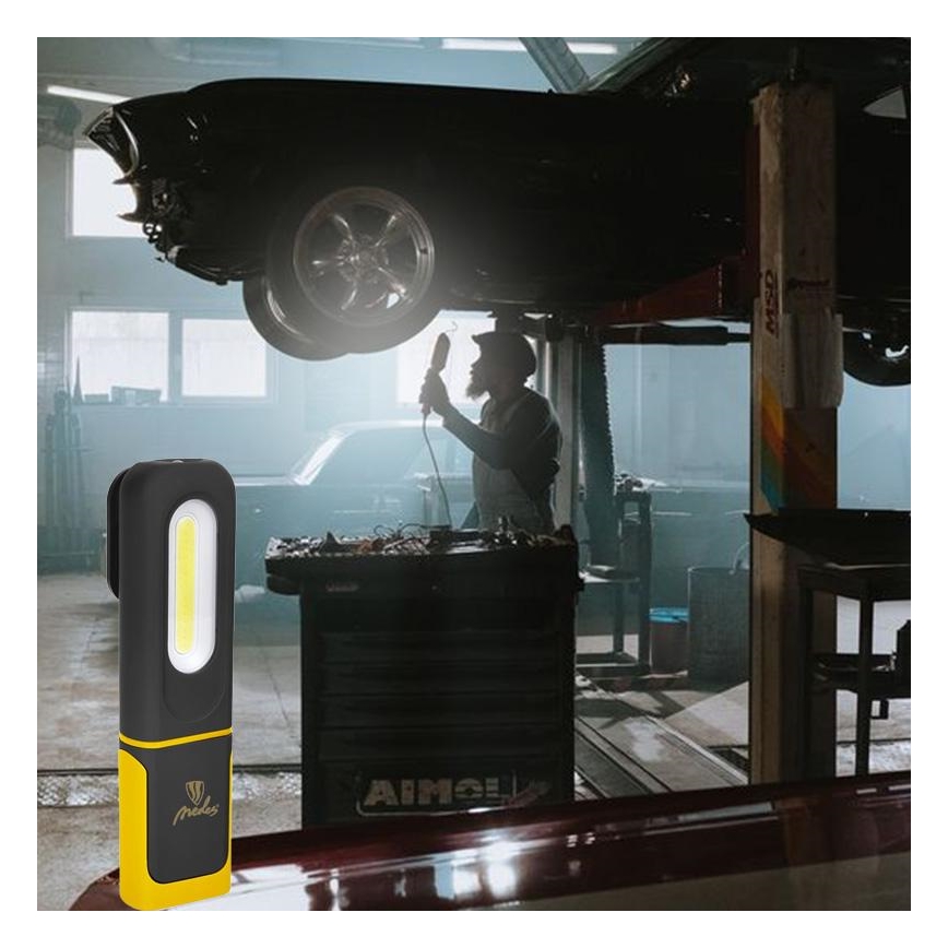 Linterna de trabajo LED recargable y regulable LED/8W/5V IP44 420 lm 1200 mAh