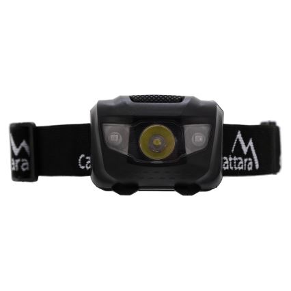 Linterna frontal con luz roja LED/3W/3xAAA IP44 negro