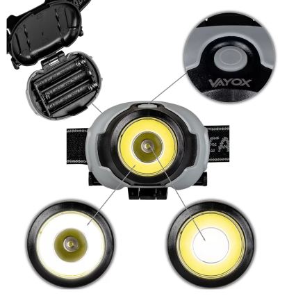 Linterna frontal LED 2xLED/3xAAA IP44 170 lm