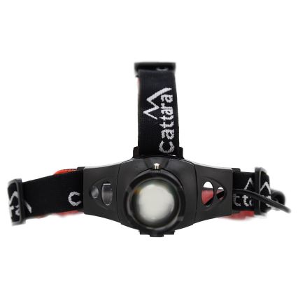 Linterna frontal LED LED/3W/3xAAA IP44 negro/rojo