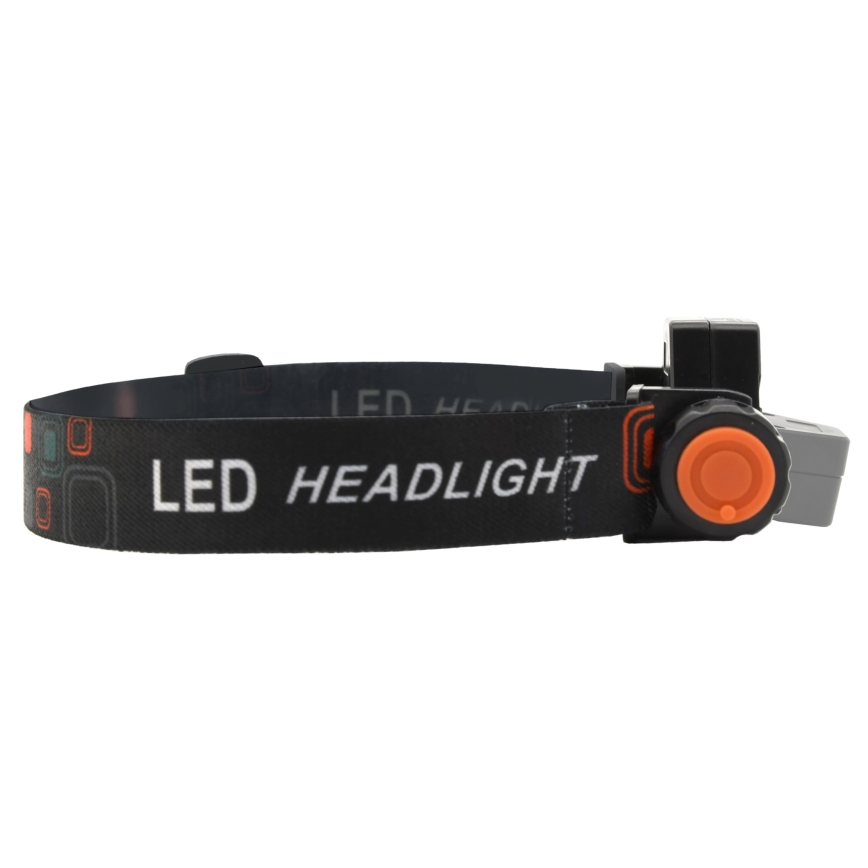Linterna frontal LED recargable LED/1200mAh negro/rojo