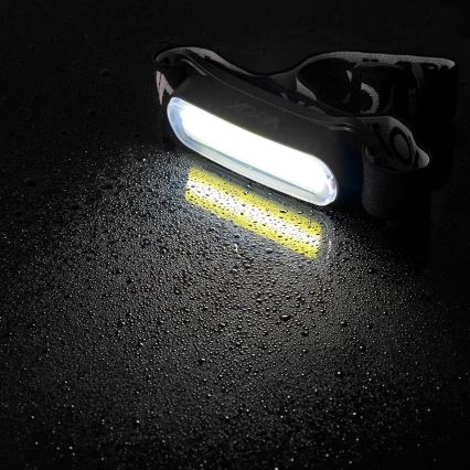 Linterna frontal LED recargable regulable LED/5V IPX4 300 brillante 1200 mAh