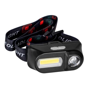 Linterna frontal LED recargable y regulable 2xLED/5V IP44 210 brillante 2000 mAh