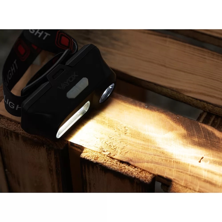 Linterna frontal LED recargable y regulable 2xLED/5V IP44 210 brillante 2000 mAh