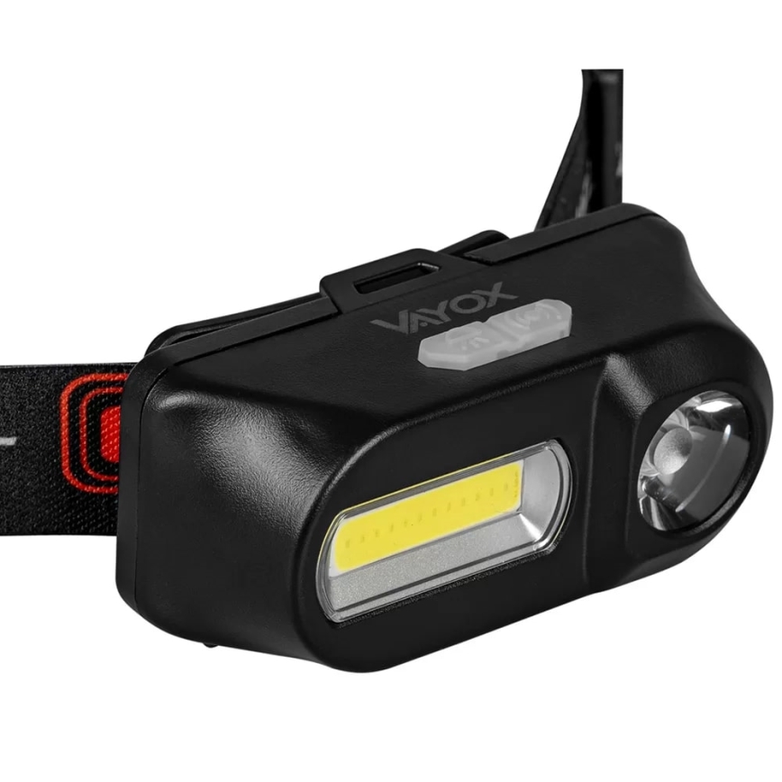 Linterna frontal LED recargable y regulable 2xLED/5V IP44 210 brillante 2000 mAh