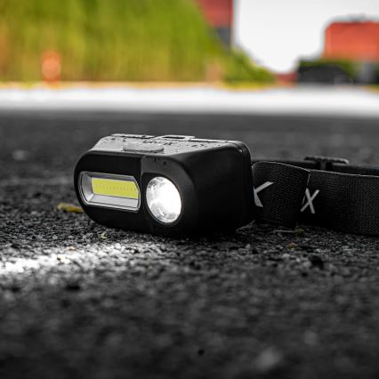 Linterna frontal LED recargable y regulable 2xLED/5V IPX4 250 brillante 2000 mAh