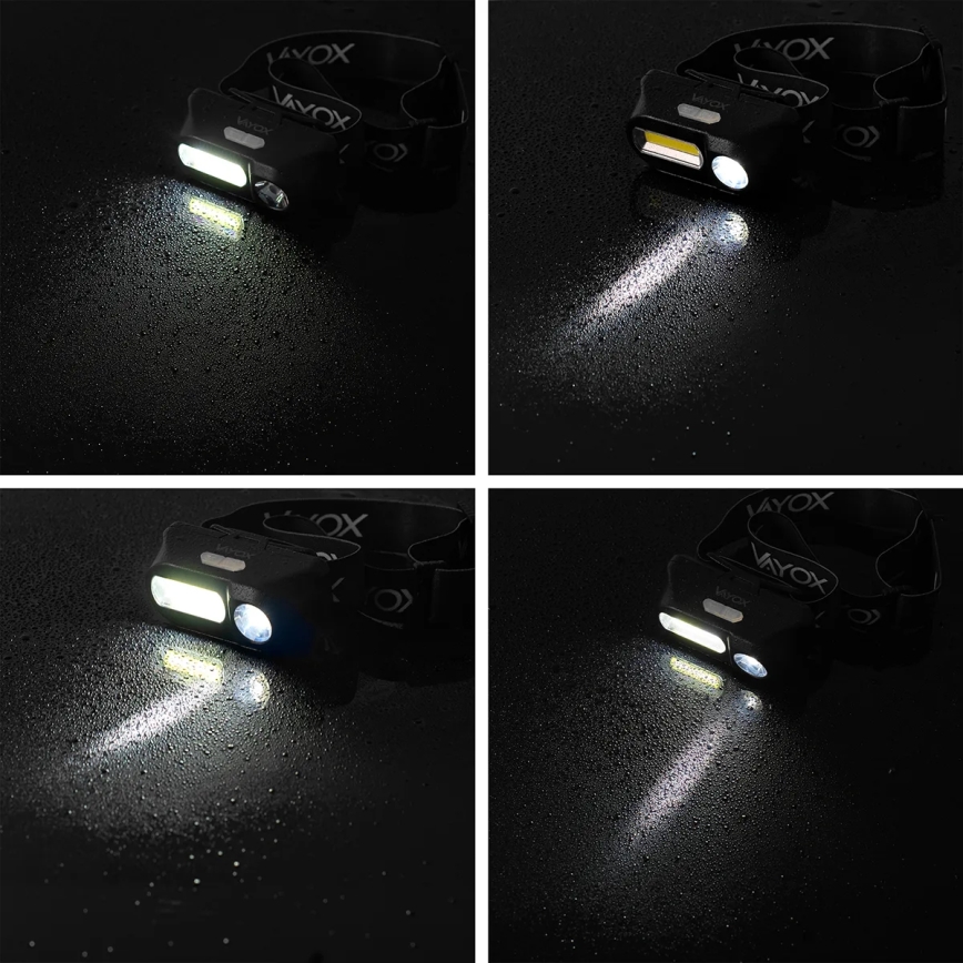 Linterna frontal LED recargable y regulable 2xLED/5V IPX4 250 brillante 2000 mAh