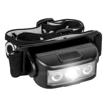 Linterna frontal LED recargable y regulable 3xLED/5V IPX4 100 brillante 1200 mAh