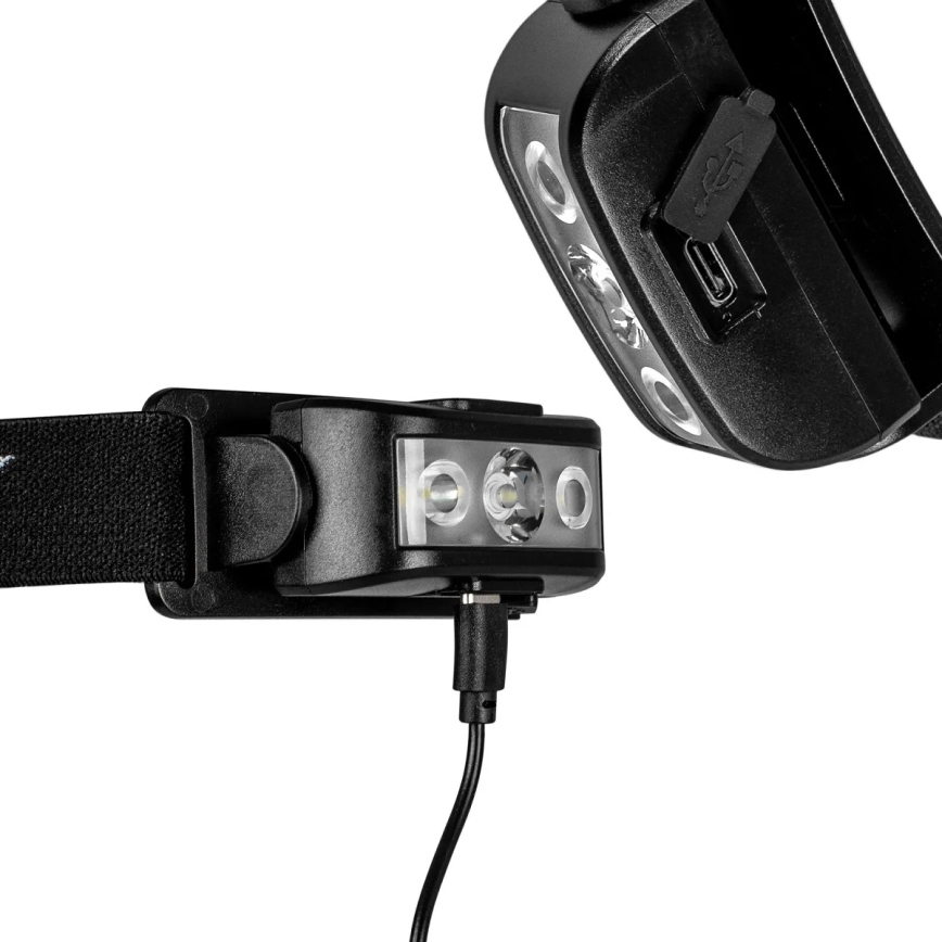 Linterna frontal LED recargable y regulable 3xLED/5V IPX4 100 brillante 1200 mAh