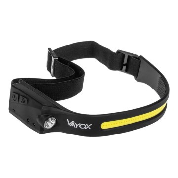 Linterna frontal LED recargable y regulable con sensor 2xLED/5V IP44 350 brillante 1200 mAh