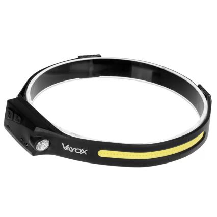 Linterna frontal LED recargable y regulable con sensor 2xLED/5V IP44 350 brillante 1200 mAh