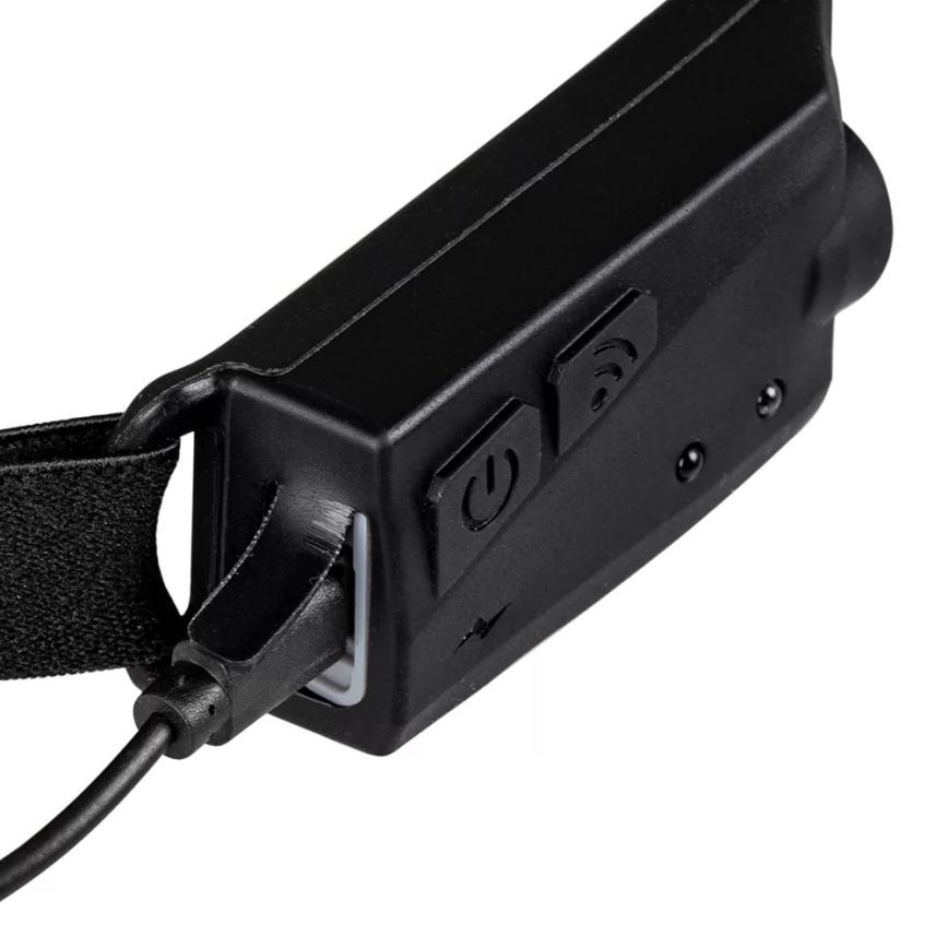 Linterna frontal LED recargable y regulable con sensor 2xLED/5V IP44 350 brillante 1200 mAh