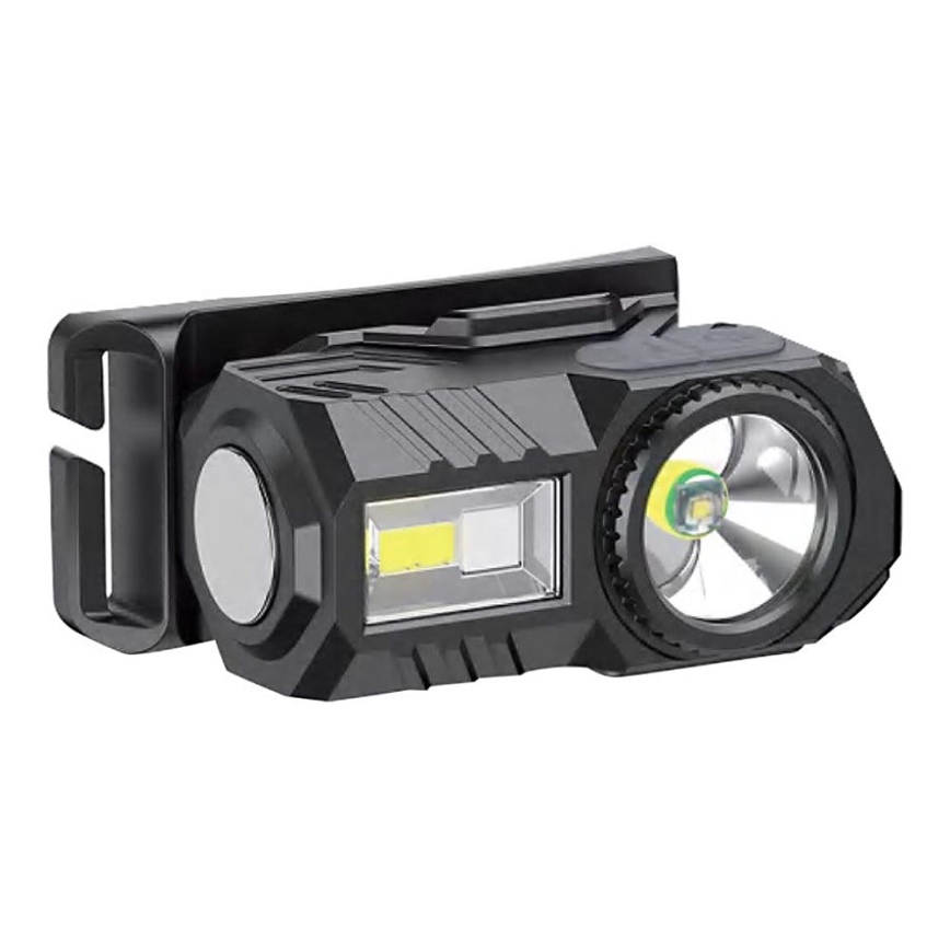 Linterna frontal LED RGBW recargable y regulable USB LED/3W/5V IP43 190 brillante 24 h 750 mAh