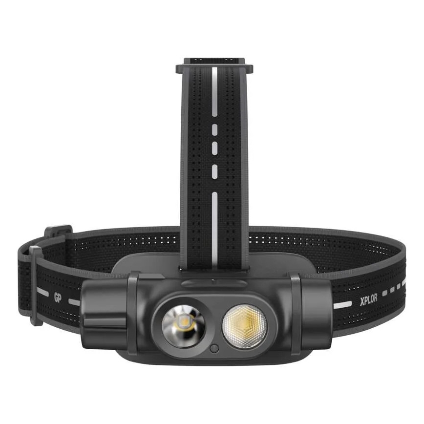 Linterna frontal recargable y regulable LED GP XPLOR PHR19 LED/1x18650/5V IPX8