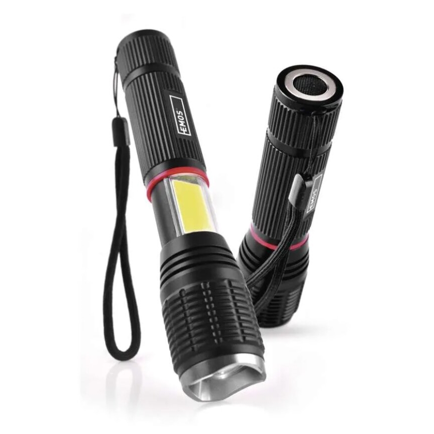 Linterna LED 2en1 COB LED/3xAAA