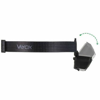 Linterna frontal LED recargable y regulable con sensor y luz roja 2xLED/5W/5V/3xAAA IP65 500 brillante 1200 mAh