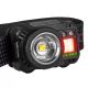 Linterna frontal LED recargable y regulable con sensor y luz roja LED/6W/5V/3xAAA IP44 500 lm 11,5 h 1200 mAh