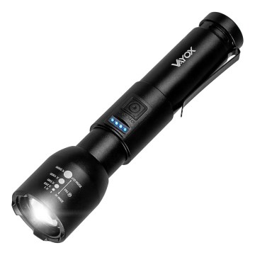 Linterna LED recargable y regulable LED/20W/5V IPX4 800 brillante 2000 mAh