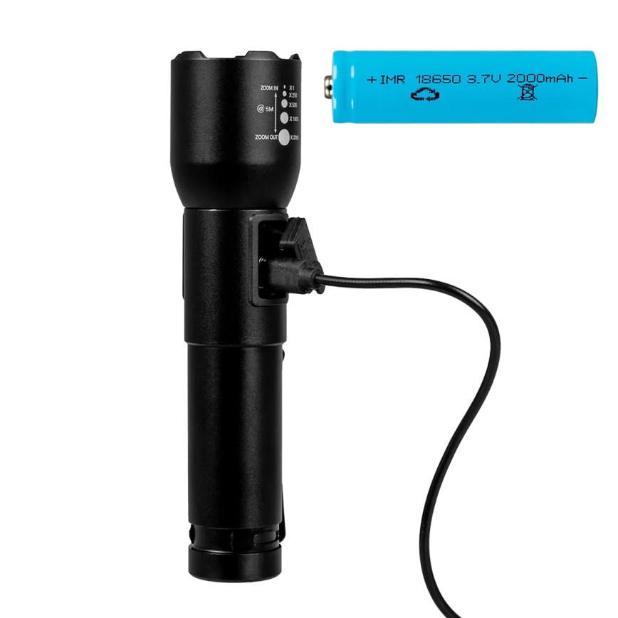 Linterna LED recargable y regulable LED/20W/5V IPX4 800 brillante 2000 mAh