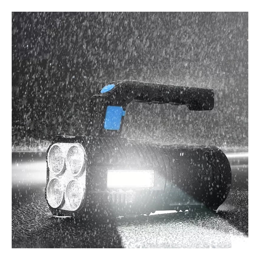 Linterna LED recargable y regulable LED/5V IPX4 250 brillante 1200 mAh