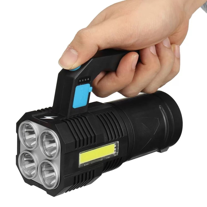 Linterna LED recargable y regulable LED/5V IPX4 250 brillante 1200 mAh