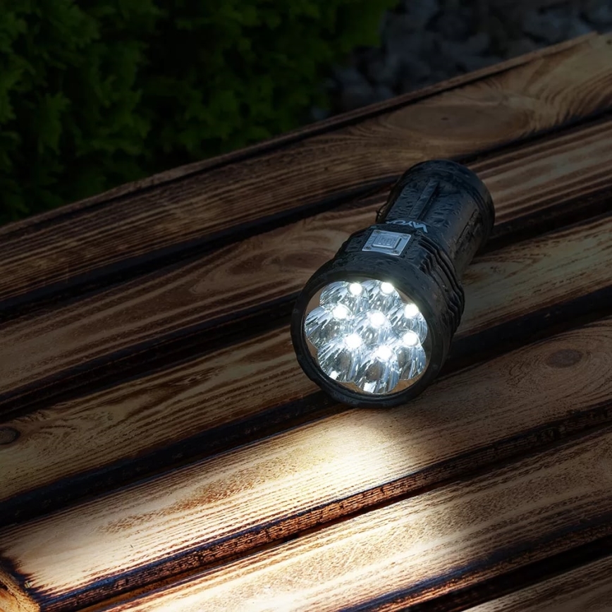 Linterna LED recargable y regulable LED/5V IPX4 600 brillante 1200 mAh
