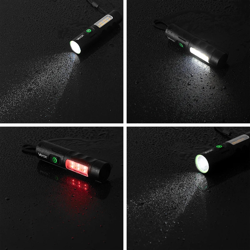 Linterna LED recargable y regulable LED/5W/5V IPX4 250 brillante 2000 mAh