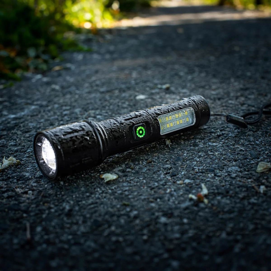 Linterna LED recargable y regulable LED/5W/5V IPX4 260 brillante 2000 mAh