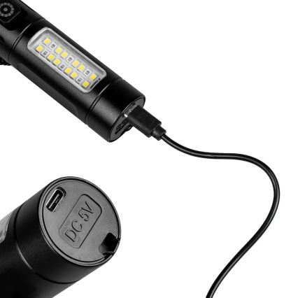 Linterna LED recargable y regulable LED/5W/5V IPX4 260 brillante 2000 mAh