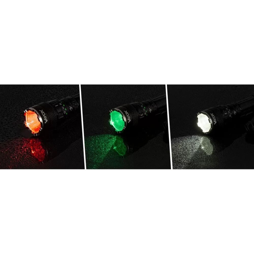 Linterna LED RGBW recargable y regulable LED/15W/5V IP66 1500 brillante 2000 mAh