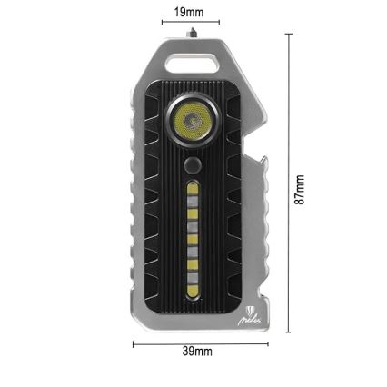 Linterna multifuncional LED recargable y regulable LED/1W/5V IP44 400 mAh 50 lm