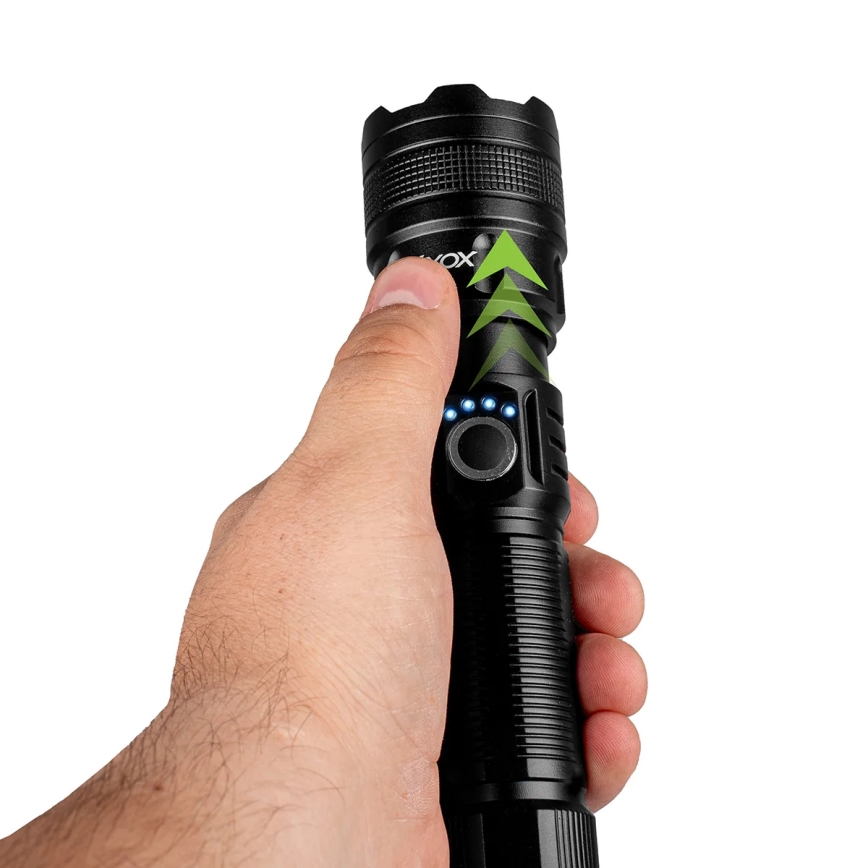 Linterna LED regulable y recargable con función power bank LED/10W/5V IPX4 600 brillante 2000 mAh