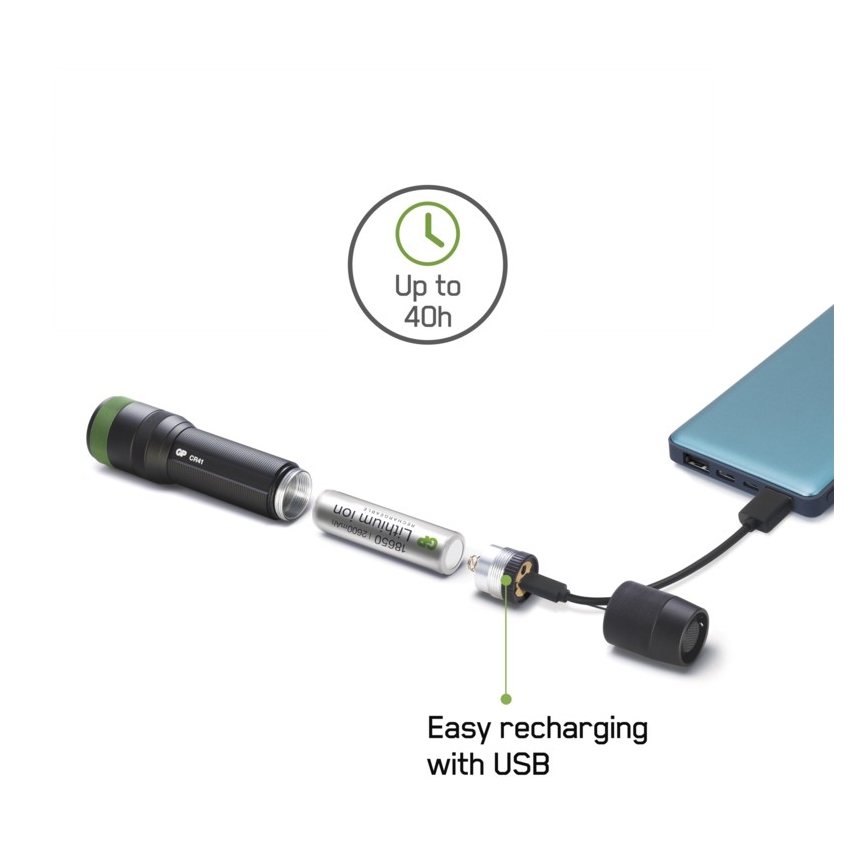 Linterna recargable LED GP DISCOVERY CR41 LED/Li-lon 3,7V IPX7
