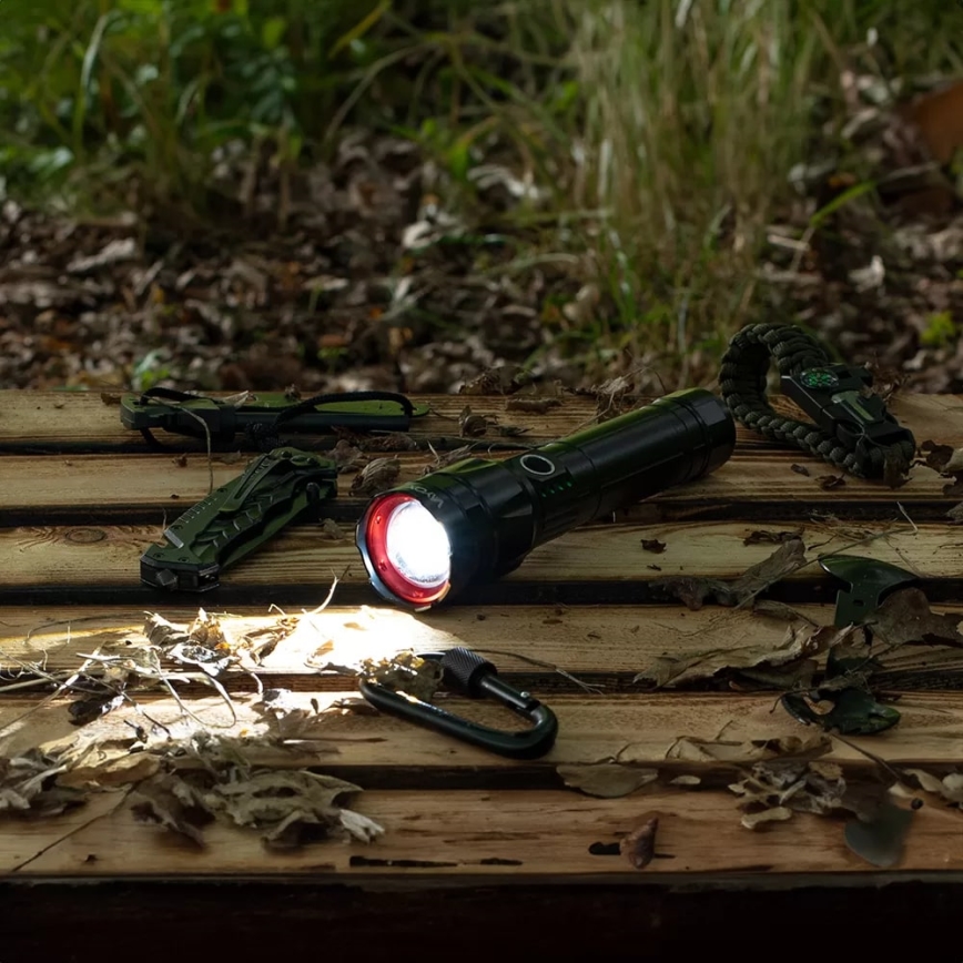 Linterna recargable LED regulable con función de power bank LED/30W/5V IPX5 1060 brillante 5000 mAh