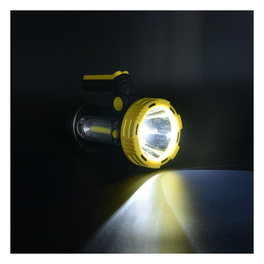 Linterna recargable LED LED/5W/4000mAh + LED/3W