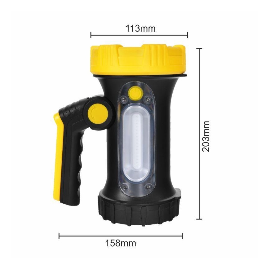 Linterna recargable LED LED/5W/4000mAh + LED/3W