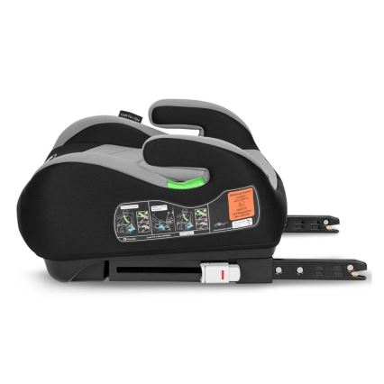 Lionelo - Asiento elevador para coche LUUK FIX i-Tamaño 125-150 cm negro/gris