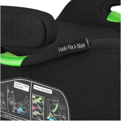 Lionelo - Asiento elevador para coche LUUK FIX i-Tamaño 125-150 cm negro