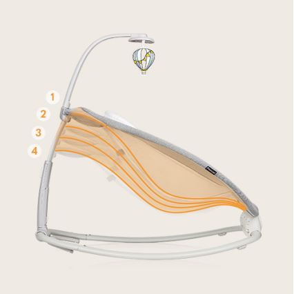 Lionelo - Balancín vibrador para bebés Con una melodía PASCAL gris