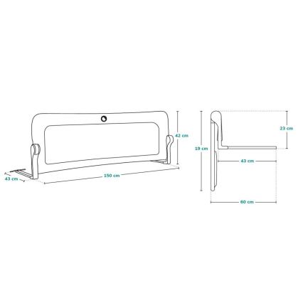 Lionelo - Barrera de seguridad para camas EVA beige