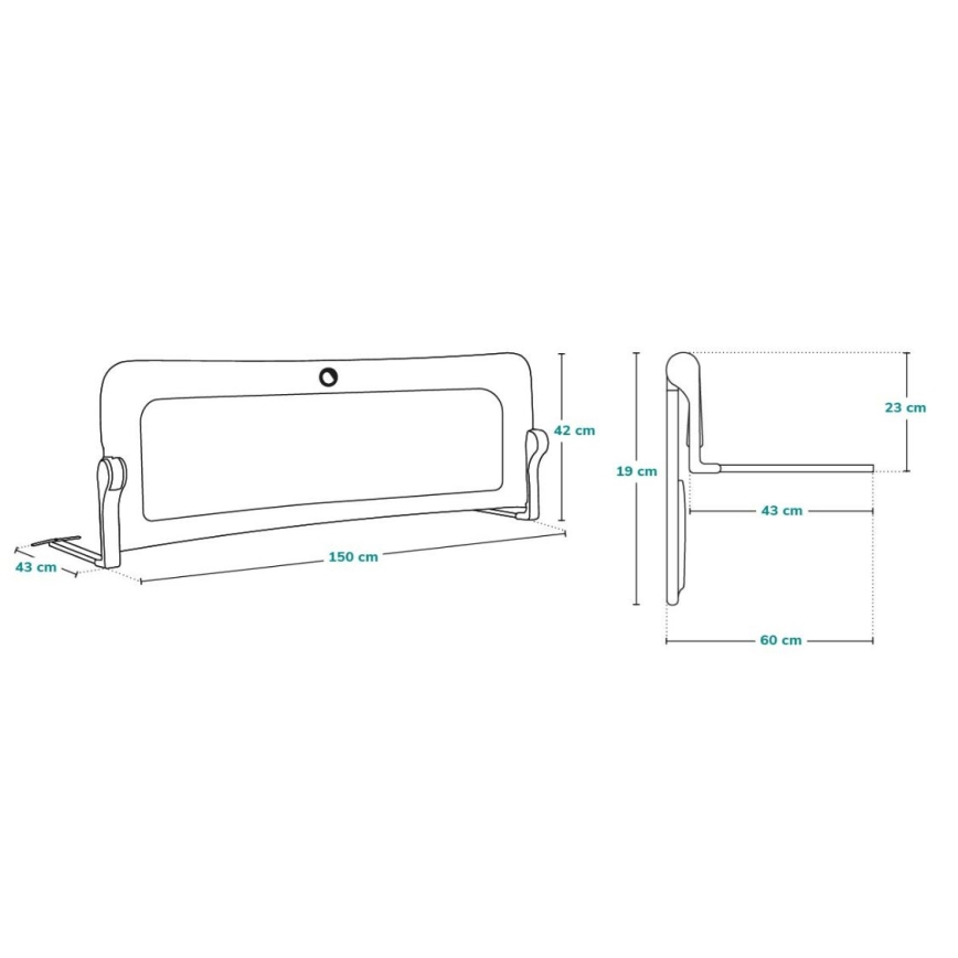 Lionelo - Barrera de seguridad para camas EVA beige