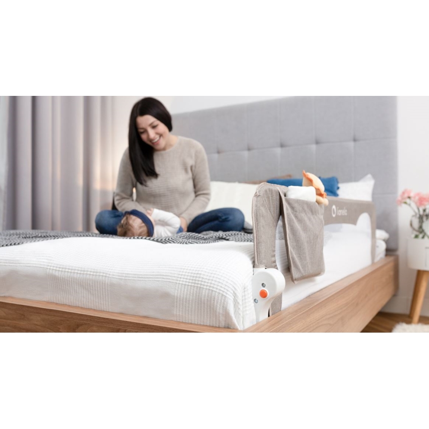 Lionelo - Barrera de seguridad para camas EVA gris