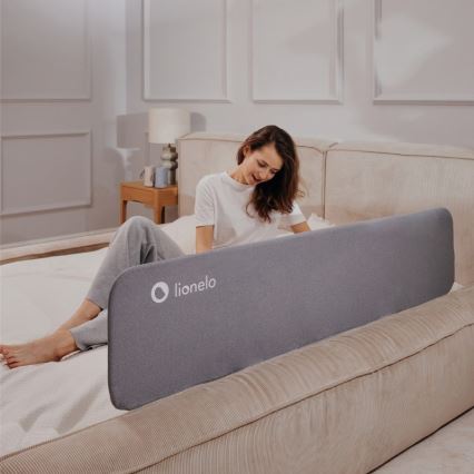 Lionelo - Barrera de seguridad para camas LORA XL gris oscuro