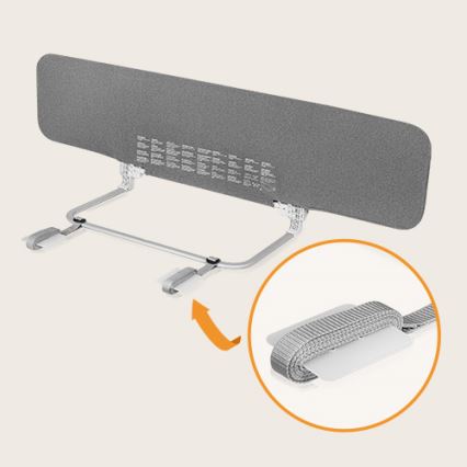 Lionelo - Barrera de seguridad para camas LORA XL gris oscuro