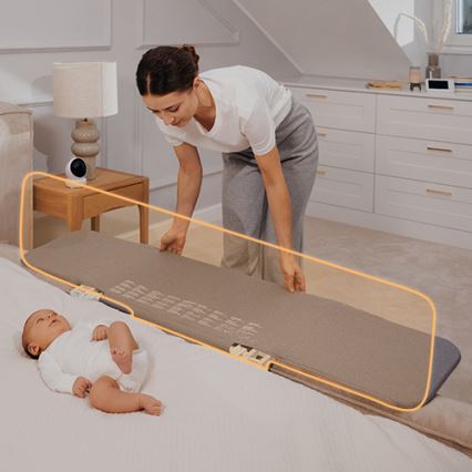 Lionelo - Barrera de seguridad para camas LORA XL gris oscuro