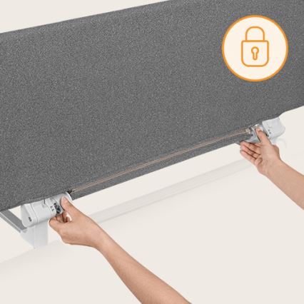 Lionelo - Barrera de seguridad para camas LORA XL gris oscuro