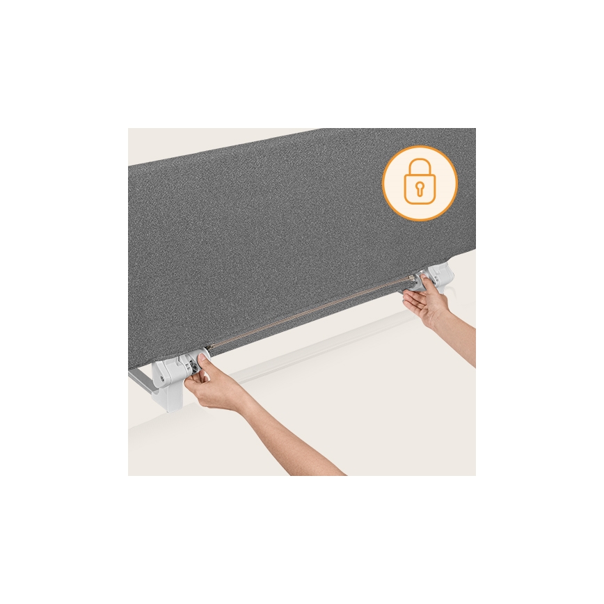 Lionelo - Barrera de seguridad para camas LORA XL gris oscuro