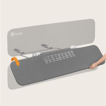 Lionelo - Barrera de seguridad para camas LORA XL gris oscuro